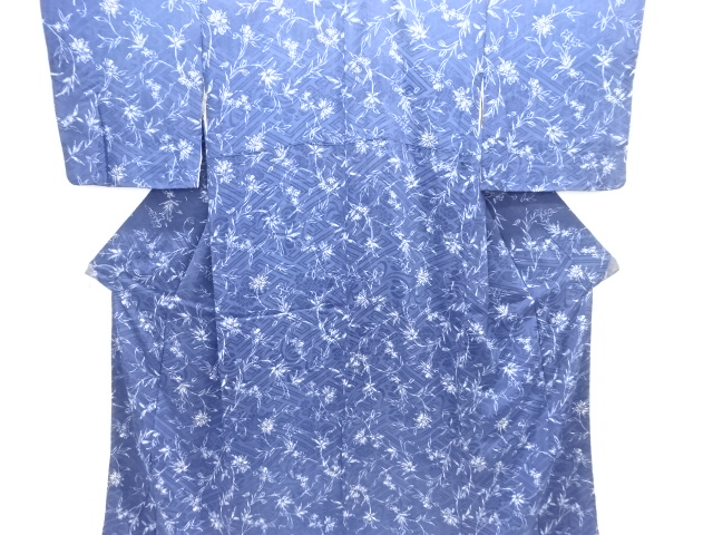 アンティーク　紋錦紗　草花模様着物